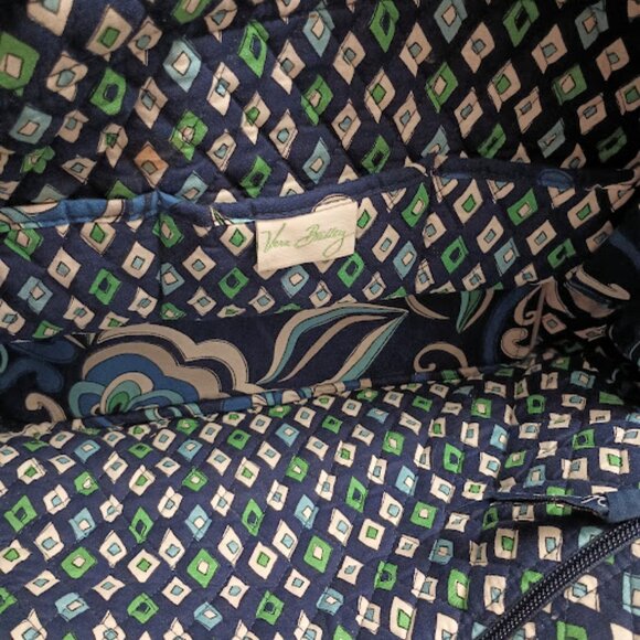 Vera Bradley Large Satchel in Mediterranean Blue - Picture 6 of 6